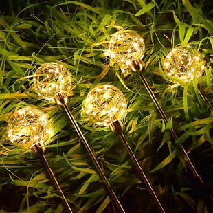 led Copper Wire Ball Light Reed Ground Light Outdoor Courtyard Park Lawn Decorative Light Luminous Ground Landscape Light