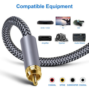 Pure copper rca COAXIAL line HIFI digital audio line SPDIF subwoofer speaker line COAXIAL connection line