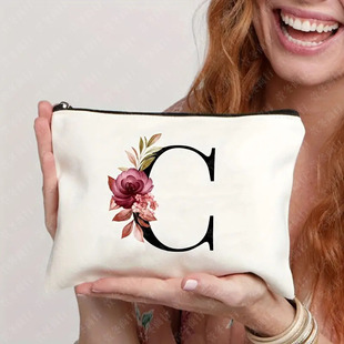 Трансграничные Горячие Распродажа Letter Floral Cosmetic bag Цветочные Письма для макияжа Сумка-клатч