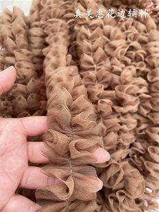 5cm Black and White Dense Pleated Mesh Lace Pleated Doll Clothing Clothes Crafts Decorative Lace Auxiliary
