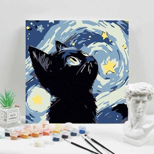 Factory direct 30*30 landscape digital oil painting children handmade diy living room bedroom decorative oil painting wholesale