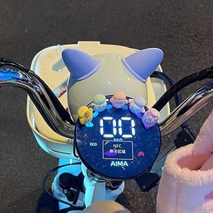 Emma Electric Car Accessories Cat Ear Decoration Sanrio Cartoon Stereoscopic Cake Doll Ornaments Diy Accessories