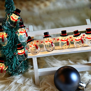 New LED Christmas decoration light string Christmas Snowman atmosphere decoration holiday window bedroom atmosphere light