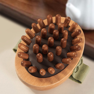Wholesale Meridian Massage Brush Beech Air Cushion Airbag Manual Acupoint Meridian Brush Head Massage Comb Wooden Massager
