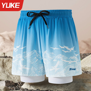 Beach pants men can be water quick dry beach surfing plus size adult loose anti-embarrassment five swimming trunks wholesale