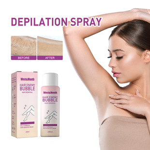 West&Month Hair Removal Spray Mild and Non-Irritating Hair Removal Cream Women's Hand Hair Leg Hair Underarm Hair Suppressing Spray
