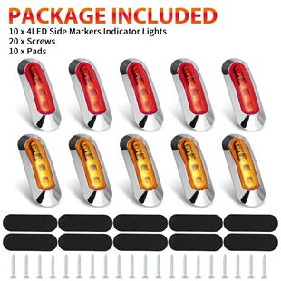 Cross-border 4led electroplating truck side light electroplating E4 electroplating frame truck side indicator light SRK-104 Amazon