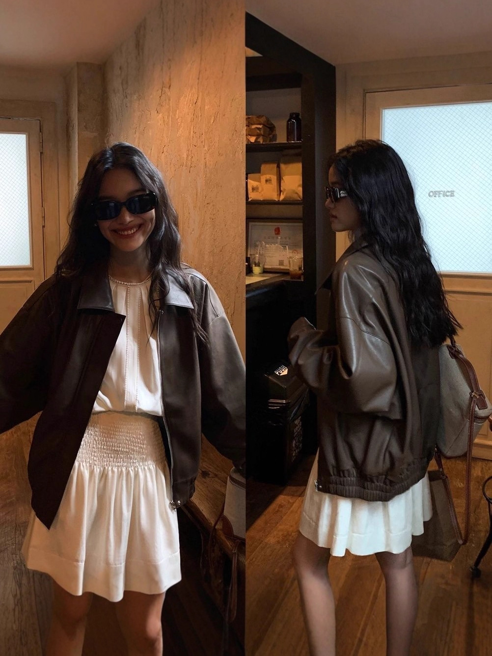 American Retro Niche High-End Leather Jacket Women's Workwear Pu Casual Street Fashion Short Couple Jacket Coat