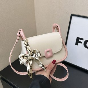 Новая шитая седельная сумка Fashion Net красный шелковый шарф TikTok женская маленькая круглая сумка трансграничное популярное плечо