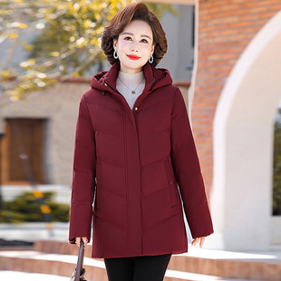 Mother's Clothing Noble Winter Coat Middle-aged Wife Winter Warm Cold-proof Down Jacket Middle-aged Women's Clothing Cotton-padded Jacket