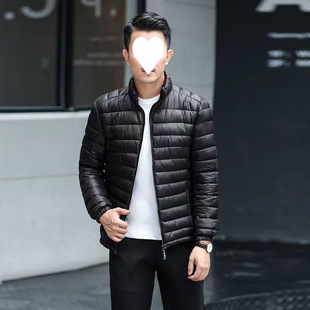 Down cotton-padded jacket men's 2024 new cotton-padded jacket light plus size short father winter coat men's cotton-padded jacket