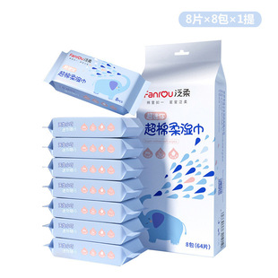 Baby's Hand-Mouth Mini Wet Wipes Hand-Mouth Cleaning Face Small Bag for Students Portable Children's Wet Wipes