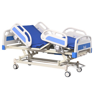 Wholesale three-function central control lifting nursing bed HDPE plastic bedside ICU intensive care bed