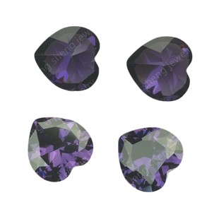 Wholesale 3A Fuchsia Love Diamond Set Synthetic Cubic Zirconia Stone Gem cz Peach Heart Drill Red Bare Stone