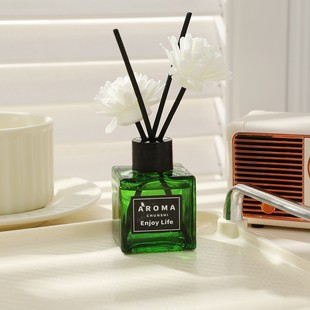 Gray small square bottle without fire aromatherapy essential oil bedroom living room fragrance incense ornaments home perfume manufacturers wholesale
