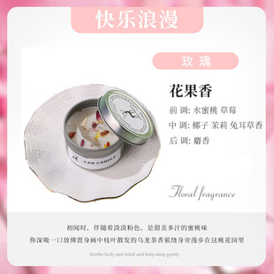 Cross-border Southeast Asia tinplate can fragrance plant essential oil soy wax Vietnam Thailand dried flower aromatherapy candle Christmas