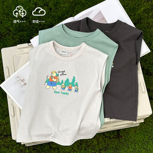 Boys Casual Vest Summer Summer New Children's Wear Children's Baby Sleeveless T-shirt Summer Tide U14766