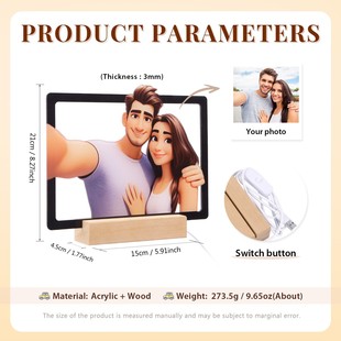 Cross-border AI animation cartoon character avatar design making acrylic HD printing Christmas Valentine's Day gift