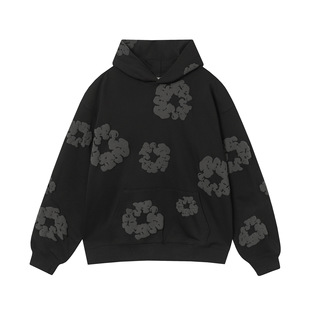 Модный бренд D T Kanye из пенопласта Kapok High Street, свободная махровая толстовка с капюшоном, мужской костюм для пар