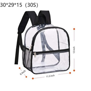 Cross-border Hot Selling Transparent Backpack Waterproof PVC Storage Bag Large Capacity Student Schoolbag Unisex Backpack in stock