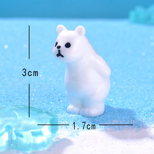 New Cute Polar Animal Moss Micro Landscape Snow Ornaments Seals Penguin Christmas Snow Landscape Accessories