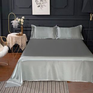 Summer ice silk bed sheet single student single 1.5 single piece cold dormitory bedspread sheet 1.8 m double bed factory