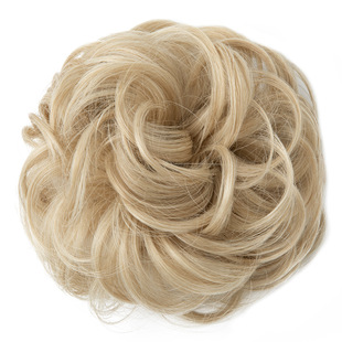 European and American High Temperature Silk Wig Women's Hair Loop Ball Head Elastic Hair Pack Fluffy Natural Hair Pack Curly Hair Cross Border
