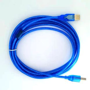USB cable AM to BM transparent 2.0 printing cable computer cable PLC programming cable square Port download data cable
