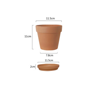 Red Pottery Flower Pot Potted Plantlet Pot Orchid Flower Pot Green Planting Breathable Extra Large Simple Coarse Pottery Pot Water Absorbent Seedling Pot
