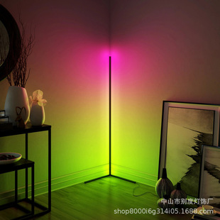 SOURCE Factory Amazon популярный светодиодный Угловой светильник RGB атмосфера торшер разборка Сращивание сетка красный свет торшер