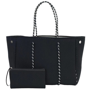 Factory Wholesale Diving Material Perforated Beach Bag Outdoor Leisure Mommy Bag Satchel Shoulder Strap Mother-In-Law Shopping Cosmetics Bag