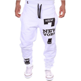 European Size Spring and Autumn New Simple Fashion Men's Casual Sports Pants Digital Alphabet Printed Sports Pants Trousers K03
