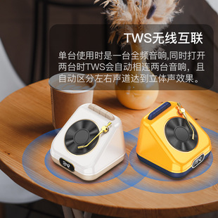 Creative new pickup machine Bluetooth speaker retro vinyl TWS wireless audio desktop atmosphere light Bluetooth speaker