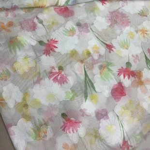 Factory direct cut flower chiffon printed fabric fabric dress strap fabric heat transfer digital printing factory