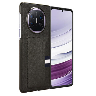 Applicable to Huawei Mate X5 left and right open folding screen mobile phone case card litchi pattern protective case hard case