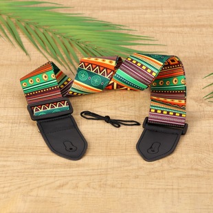 Wholesale guitar strap thickened folk piano heat transfer ribbon cotton universal printing multi-style mix and match for men and women