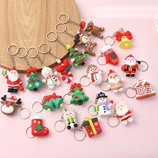 New Christmas small gift Christmas keychain Christmas small gift Christmas tree keychain elk keychain