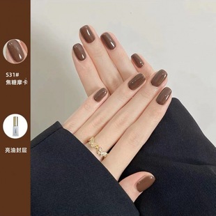 Brightening natural boiled water nude nail polish 2024 new white ice through jelly color nail polish wholesale