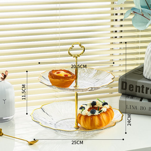Multi-layer Fruit Plate Living Room Coffee Table Household Candy Plate Reception Snack Plate Beauty Salon Dim Sum Fruit Plate Ornaments