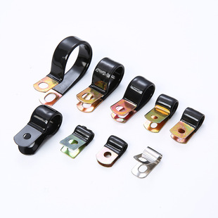 Q686R Type Dip Plastic Single Pipe Clamp Dip Plastic R Type Pipe Clamp Automobile Line Pipe Fixing Line Clamp Buckle Pipe Clamp