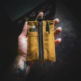 Waxed Canvas Outdoor Commuter Bag molle Accessory Bag EDC Tool Coin Purse Camouflage Sports Small Hanging Bag