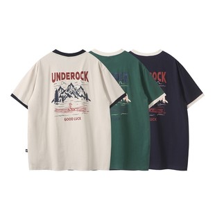 2025 Summer 280G Cut Screen Printing Flocking Foaming Printing Short Sleeve T-shirt