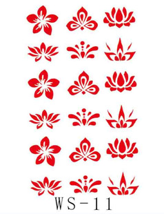 Han Style Children's Antique Face Patch Eyebrow Painting Flowers and Flowers Diy Do Not Fade Ins Tattoo Sticker Ancient Dress Fresh Makeup Forehead