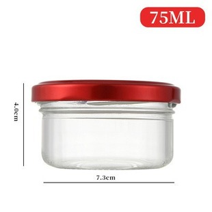Kitchen Bird's Nest Storage Fish Maw Jelly Caviar Jam Repackaged Sealed Wide Mouth Small Glass Bottle with Lid
