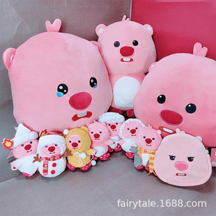 Trendy loopy new year pillow Little Beaver Lubi plush big doll standing posture pendant Doll Girl heart gift