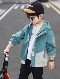 Boys' Coat Spring and Autumn 2024 New Children's Charge Clothes Spring Clothes Top Boys' Middle and Big Children's Spring Fashionable Children's Clothes