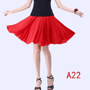 Summer Ice Silk plus size Skirt Pleated Skirt Women's Comfortable Daily All-match Fashion Ballroom Dance Latin Dance