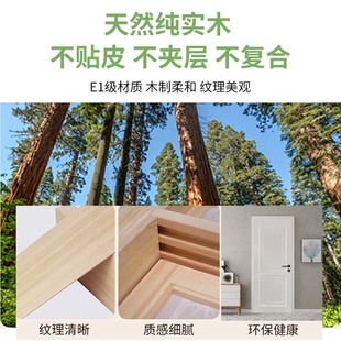 Single Open Composite Solid Wooden Door Modern Simple Flat Open Paint Door Stable and Durable Sound-proof Moisture-proof Fire-proof Bedroom Door