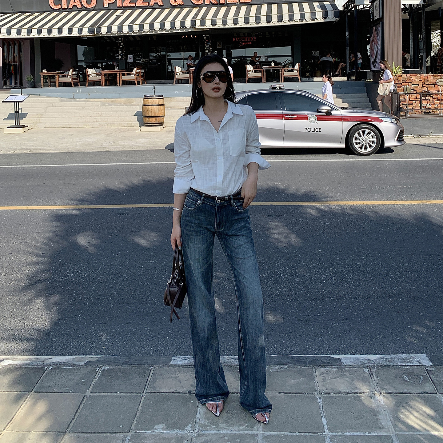 American-Style Spicy Girl Wide-Leg Jeans for Women, 2026 Spring New Low-Waist Straight Loose Slimming Versatile Floor-Length Pants