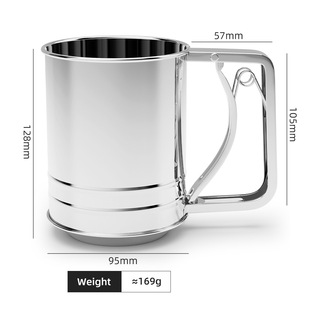 in stock baking tools stainless steel flour sifter large medium semi-automatic hand-held cup powder sifter